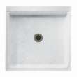 36.375-in D x 36.188-in W x 5.5-in H Solid Surface Shower Base in Tundra