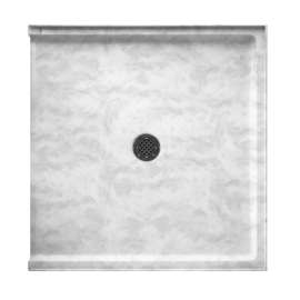 38.375-in D x 37.188-in W x 3.75-in H Solid Surface Shower Base in Ice