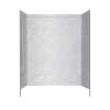 32-in D x 60-in W x 60-in H Solid Surface Bathtub Wall Kit in Ice