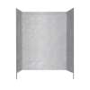 32-in D x 60-in W x 60-in H Solid Surface Bathtub Wall Kit in Tundra
