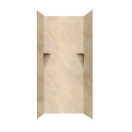 36-in D x 36-in W x 72-in H Solid Surface Shower Wall Surround in Golden Steppe