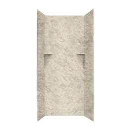 36-in D x 36-in W x 72-in H Solid Surface Shower Wall Surround in Mountain Haze