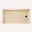 32-in D x 60-in W x 4.3125-in H Solid Surface Shower Base with Right-Hand Drain in Golden Steppe