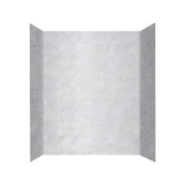 SS-60-3-130 30-in D x 60-in W x 60-in H Solid Surface Bathtub Wall Kit in Ice