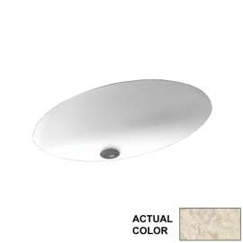 19.625-in W x 16-in D x 5.625-in H Solid Surface Undermount Bathroom Sink in Mountain Haze