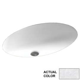 22.5-in W x 16-in D x 5.625-in H Solid Surface Undermount Bathroom Sink in Ice