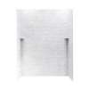36-in D x 62-in W x 72-in H Solid Surface Shower Wall Kit in Ice