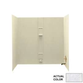 30-in D x 60-in W x 60-in H Solid Surface Bathtub Wall Kit in Ice