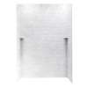36-in D x 62-in W x 96-in H Solid Surface Shower Wall Kit in Ice