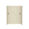 36-in D x 48-in W x 72-in H Solid Surface Shower Wall Kit in Crystal Cream
