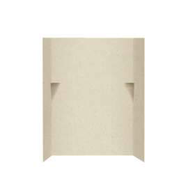 36-in D x 48-in W x 72-in H Solid Surface Shower Wall Kit in Crystal Cream