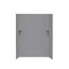 36-in D x 48-in W x 72-in H Solid Surface Shower Wall Kit in Gray Glass