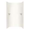 36-in D x 48-in W x 96-in H Solid Surface Shower Wall Kit in Crystal White