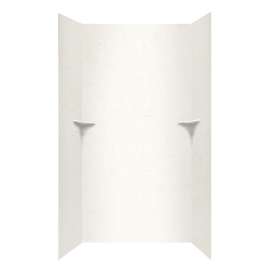 36-in D x 48-in W x 96-in H Solid Surface Shower Wall Kit in Crystal White