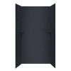 36-in D x 48-in W x 96-in H Solid Surface Shower Wall Kit in Crystal Black