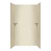 36-in D x 48-in W x 96-in H Solid Surface Shower Wall Kit in Ivory Glass