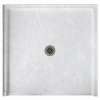 42.188-in D x 36.375-in W x 5.5-in H Solid Surface Shower Base in Ice