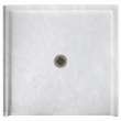 42.188-in D x 36.375-in W x 5.5-in H Solid Surface Shower Base in Ice