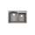 33-in D x 22-in W x 9.5-in H Granite Dual Mount Double Bowl Kitchen Sink with 1-Hole in Metallico, QZDB-3322-173