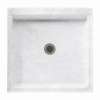 36.063-in D x 36.063-in W x 5.5-in H Solid Surface Shower Base in Ice
