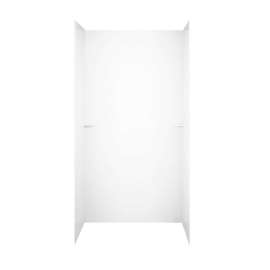 36-in D x 48-in W x 72-in H Solid Surface Shower Wall Surround in White