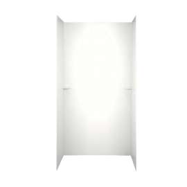 36-in D x 48-in W x 72-in H Solid Surface Shower Wall Surround in Tahiti White