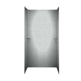 36-in D x 48-in W x 72-in H Solid Surface Shower Wall Surround in Tahiti Gray