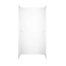 36-in D x 60-in W x 72-in H Solid Surface Shower Wall Surround in White