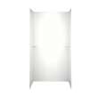 36-in D x 60-in W x 72-in H Solid Surface Shower Wall Surround in Tahiti White