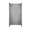 36-in D x 60-in W x 72-in H Solid Surface Shower Wall Surround in Gray Granite