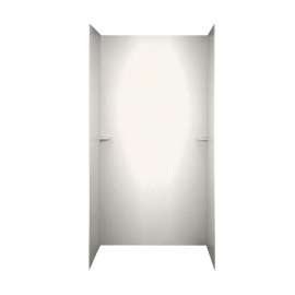 36-in D x 60-in W x 72-in H Solid Surface Shower Wall Surround in Tahiti Ivory