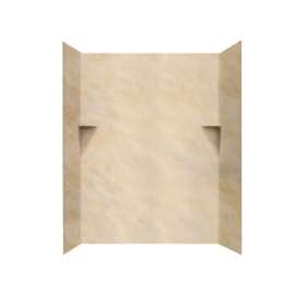 36-in D x 60-in W x 72-in H Solid Surface Shower Wall Surround in Golden Steppe