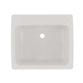 22-in D x 25-in W x 13.5625-in H Solid Surface Utility Sink in White