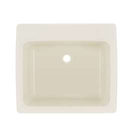 22-in D x 25-in W x 13.5625-in H Solid Surface Utility Sink in Bisque