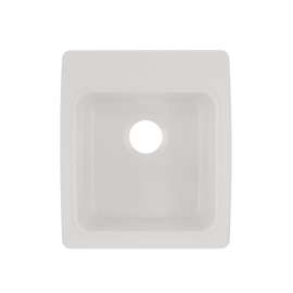 20-in D x 17.25-in W x 10.5-in H Solid Surface Utility Sink in White