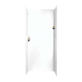 36-in D x 36-in W x 96-in H Solid Surface Shower Wall Surround in White