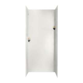 36-in D x 36-in W x 96-in H Solid Surface Shower Wall Surround in Bisque