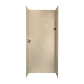 36-in D x 36-in W x 96-in H Solid Surface Shower Wall Surround in Bermuda Sand