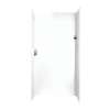 36-in D x 48-in W x 96-in H Solid Surface Shower Wall Surround in White