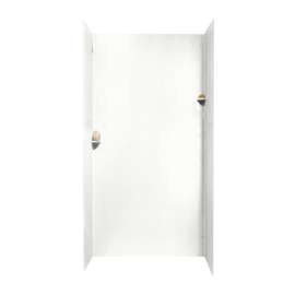 36-in D x 48-in W x 96-in H Solid Surface Shower Wall Surround in Tahiti White