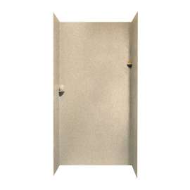 36-in D x 48-in W x 96-in H Solid Surface Shower Wall Surround in Bermuda Sand
