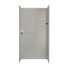 36-in D x 48-in W x 96-in H Solid Surface Shower Wall Surround in Gray Granite