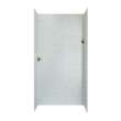 36-in D x 48-in W x 96-in H Solid Surface Shower Wall Surround in Tahiti Gray