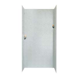 36-in D x 48-in W x 96-in H Solid Surface Shower Wall Surround in Tahiti Gray