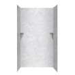 36-in D x 48-in W x 96-in H Solid Surface Shower Wall Surround in Ice