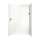 36-in D x 62-in W x 96-in H Solid Surface Shower Wall Surround in Tahiti White
