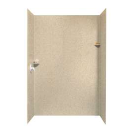 36-in D x 62-in W x 96-in H Solid Surface Shower Wall Surround in Bermuda Sand