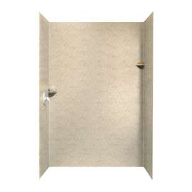 36-in D x 62-in W x 96-in H Solid Surface Shower Wall Surround in Tahiti Desert