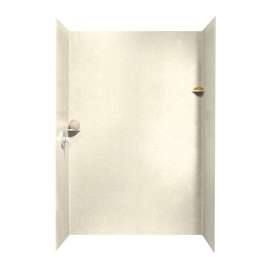 36-in D x 62-in W x 96-in H Solid Surface Shower Wall Surround in Pebble