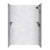 36-in D x 62-in W x 96-in H Solid Surface Shower Wall Surround in Ice